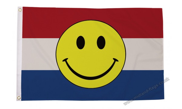 Netherlands Smiley Face 5ft x 3ft Flag - CLEARANCE